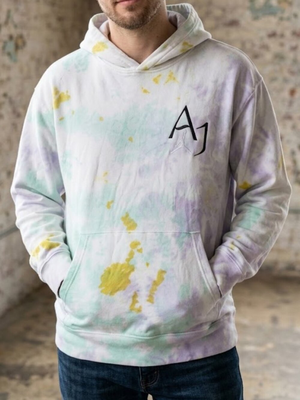NWT Nike Air Jordan Sport DNA Pastel Tie Dye Hoodie Men's Size XL